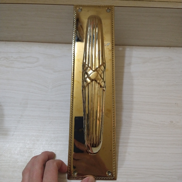 Gold Brass Plated Door Handle - Picture 5 of 7